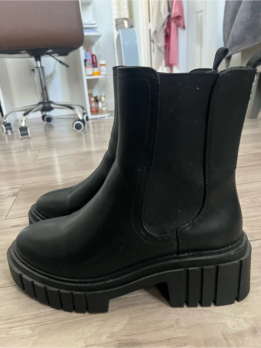 Target Black Platform Chelsea Lug Ankle Boots